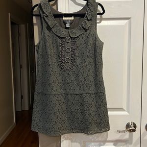 Sanctuary Lace Peter Pan Ruffle Collar Shift Dress Sz M